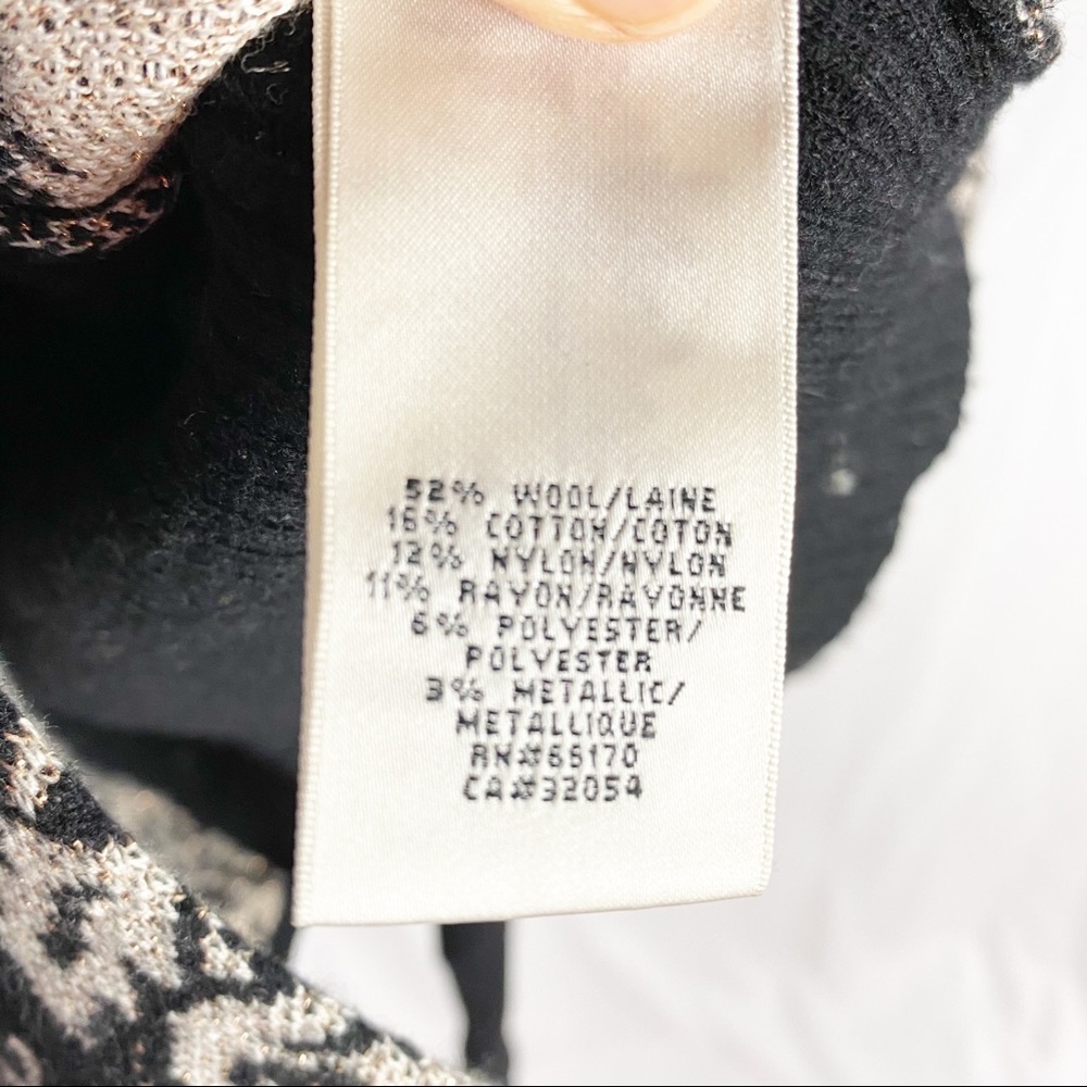 ANTHROPOLOGIE Black & Gold Brocade Print Sweater - Picture 3 of 6